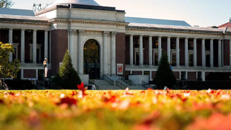 The Memorial Union on a fall day. 