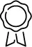 Graphic icon of an award ribbon